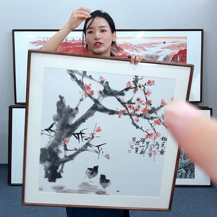 国画手绘作品80×80尺寸