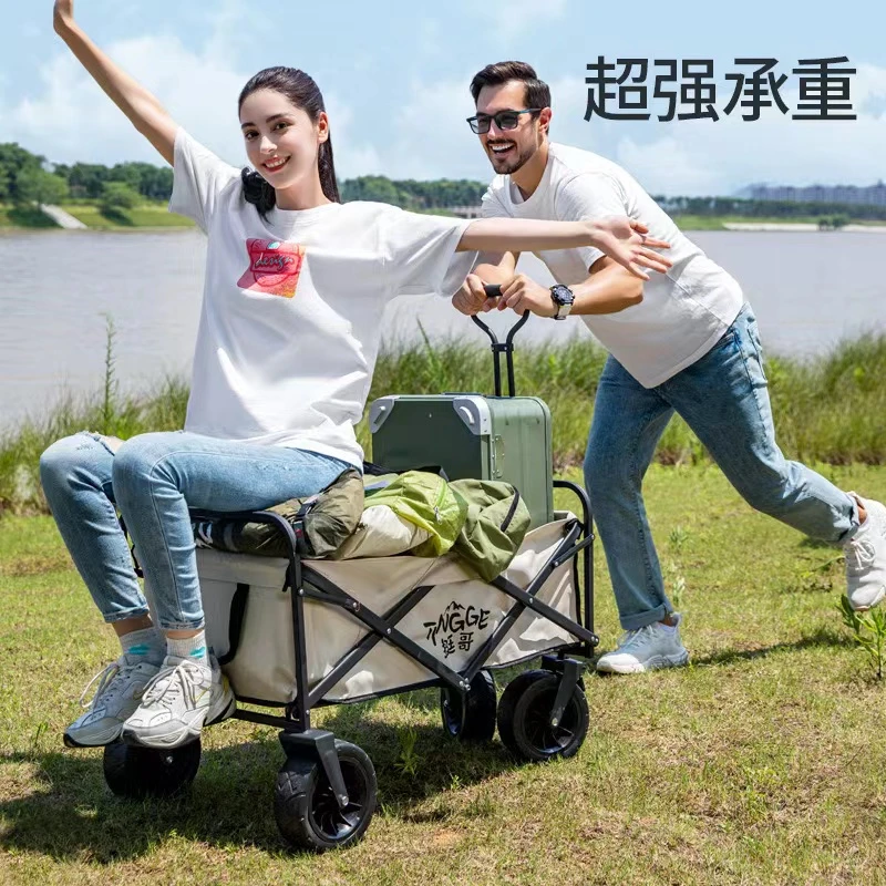 便携式户外露营手推车折叠野餐营地车轻便小拉车
