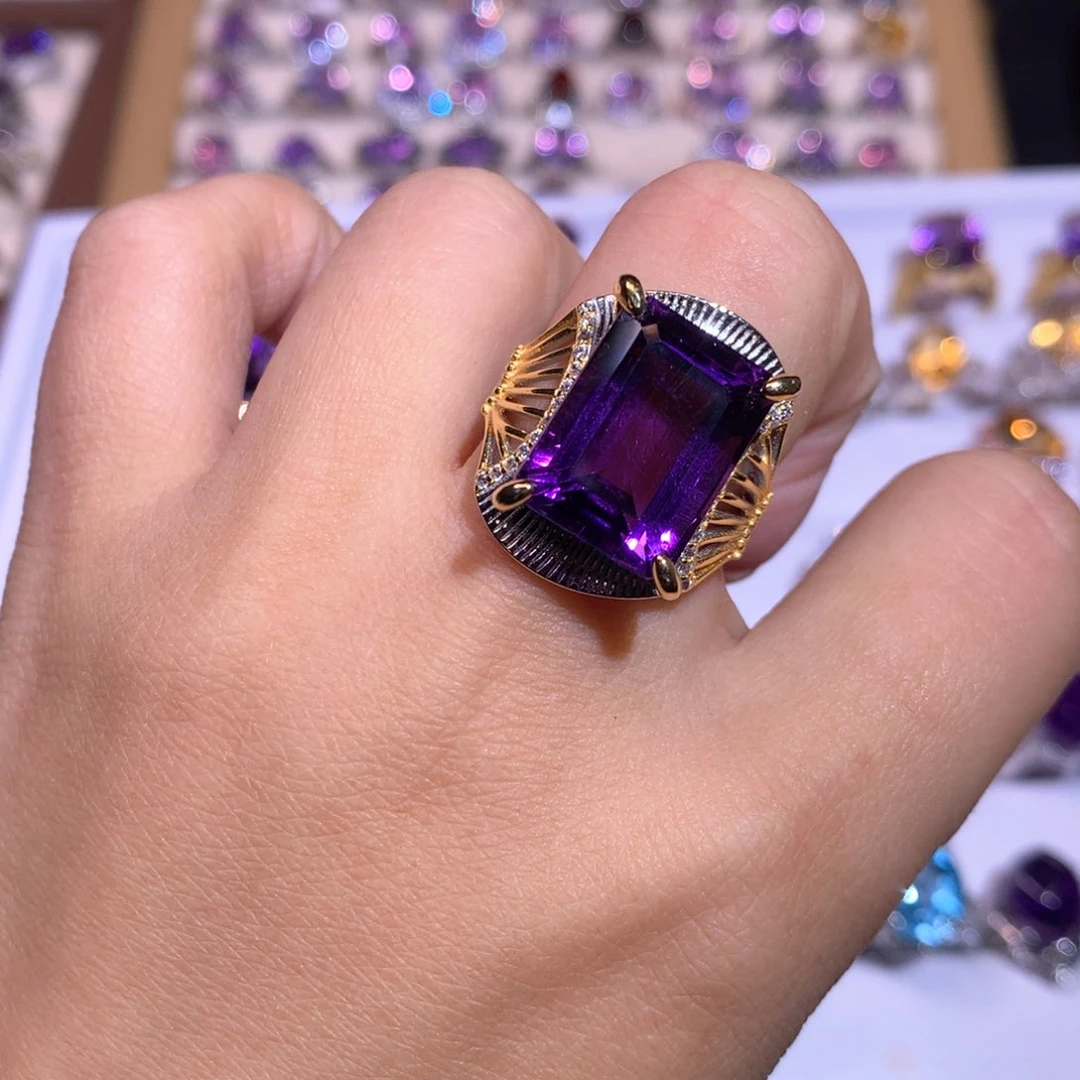 【闪购商品】水晶戒指银S925镶嵌蝶*戒指