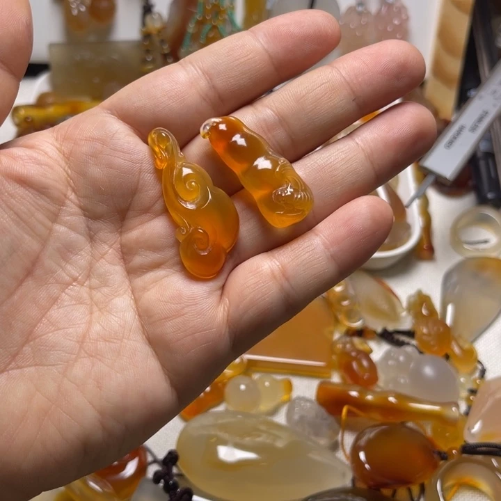 晨***曦玛瑙/玉髓未镶嵌颈饰007