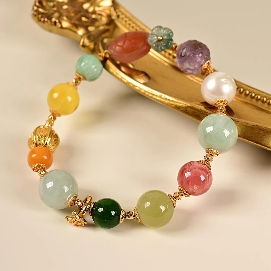 九福晶典 翡翠多宝八方来财手串（多样性发其一） JFCH903267