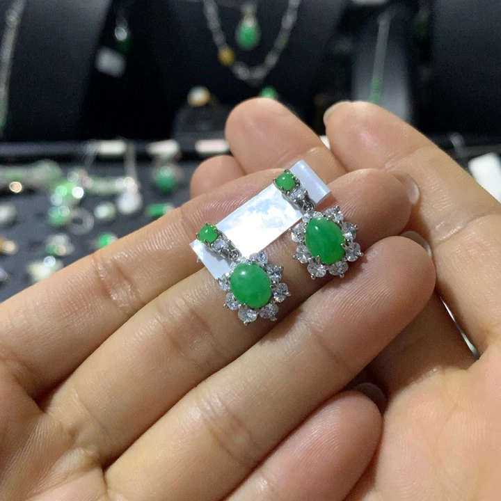 翡翠银S925镶嵌戒指