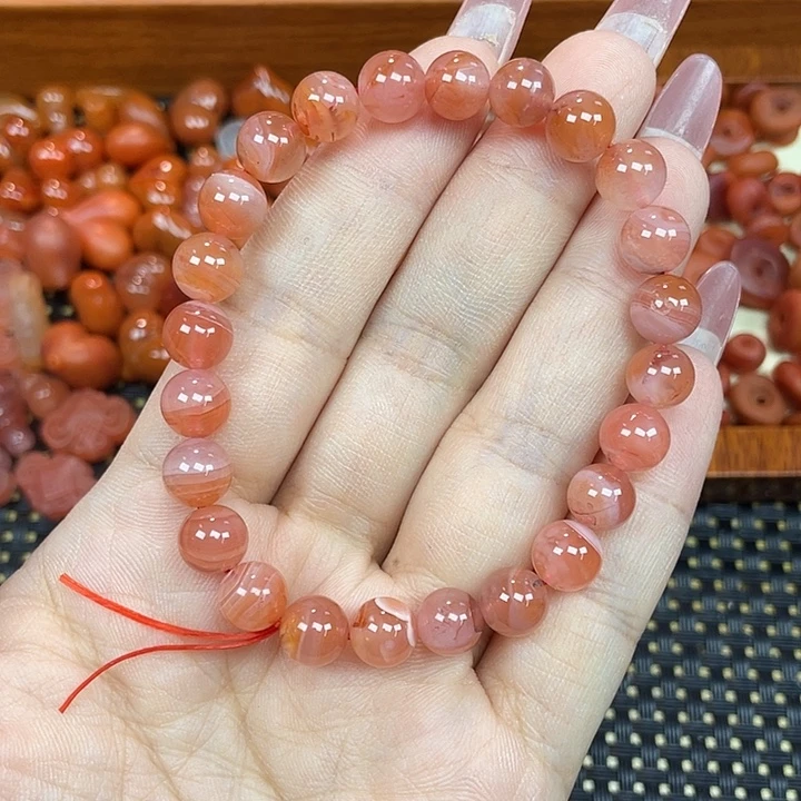 南红玛瑙未镶嵌颈饰单圈