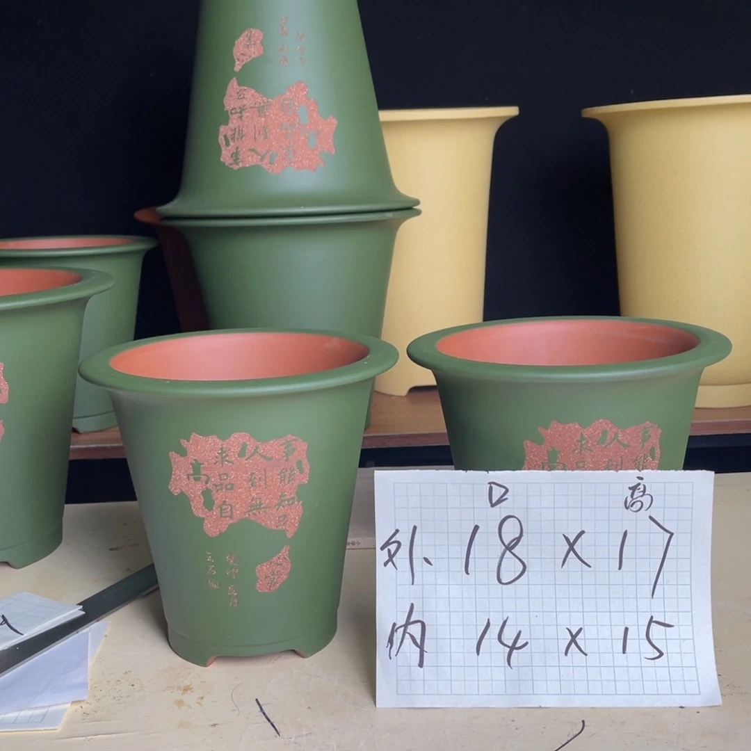 宜兴原矿紫砂花盆