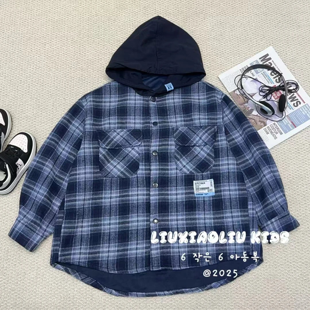 杭州六小六正版BY LIUXIAOLIU秋季儿童格子外套17278