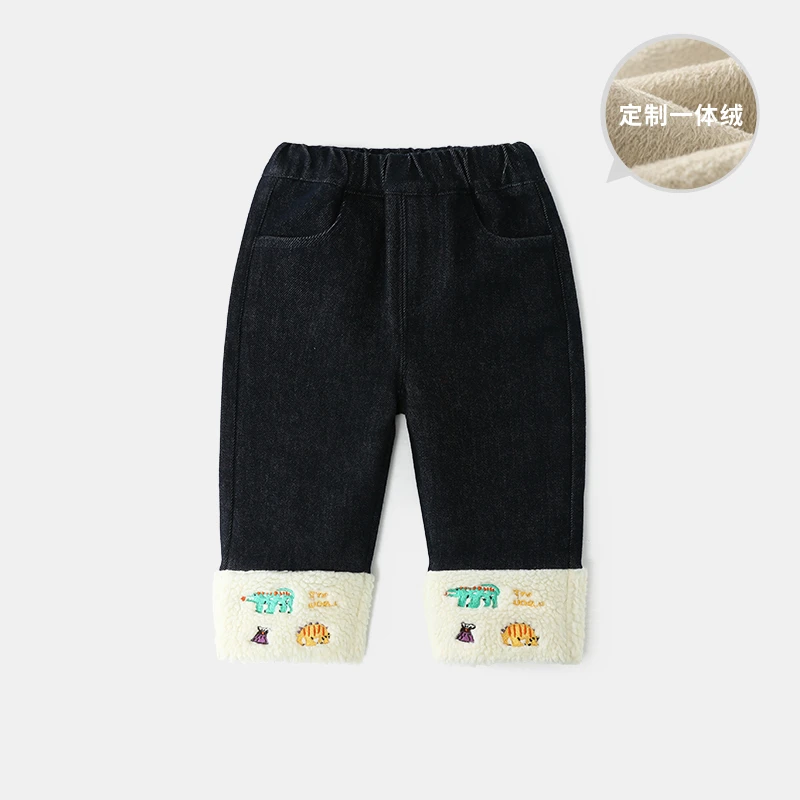 CICIIBEAR/齐齐熊男童牛仔裤加绒婴儿长裤宝宝裤子潮Q100227