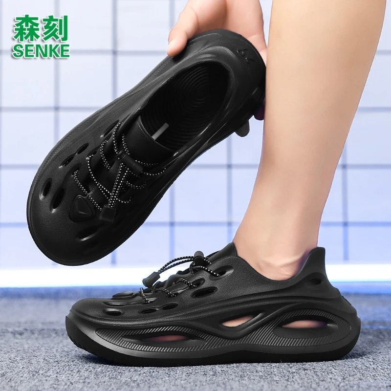 森刻洞洞鞋男款2025新款夏季外穿防滑溯溪鞋户外踩屎感钓鱼涉水鞋