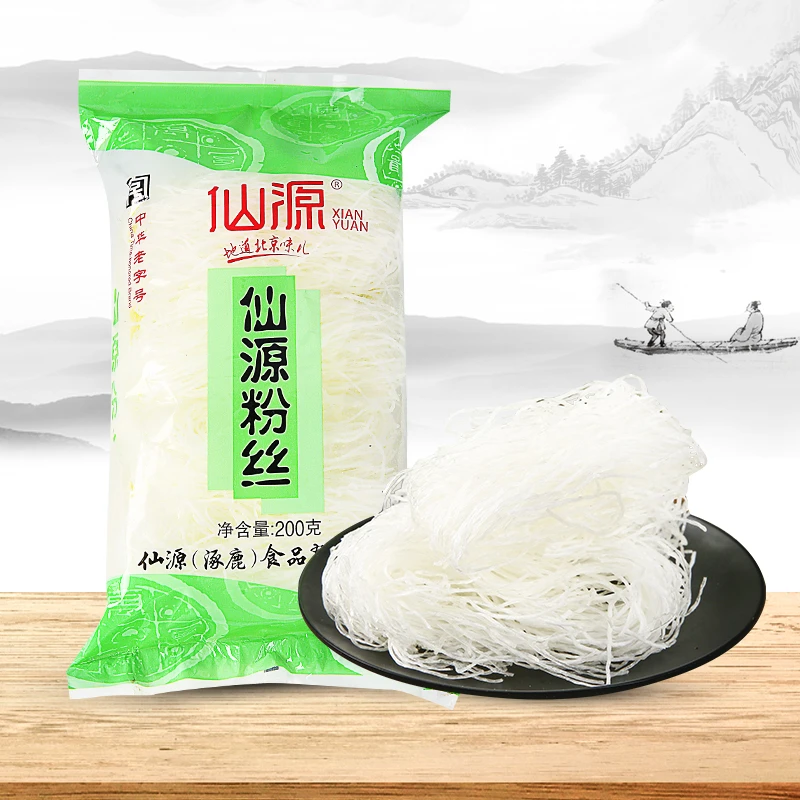 仙源绿豆粉丝200g袋装麻辣烫花甲凉拌火锅配菜老北京食品滑嫩爽口