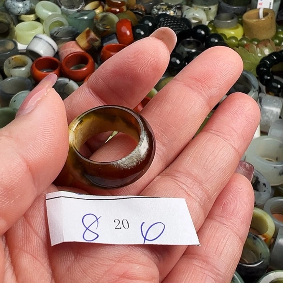 【闪购商品】未镶嵌蛇纹石玉戒指聚*廳