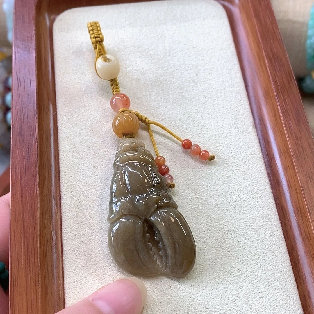 翡翠未镶嵌挂件翡翠钥匙扣