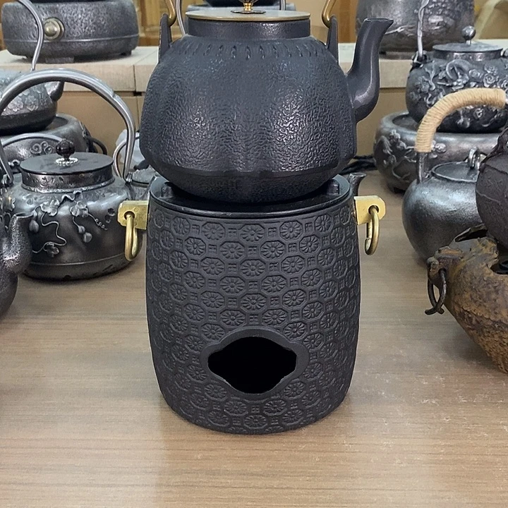 南瓜铁壶1升+团花炭炉一套