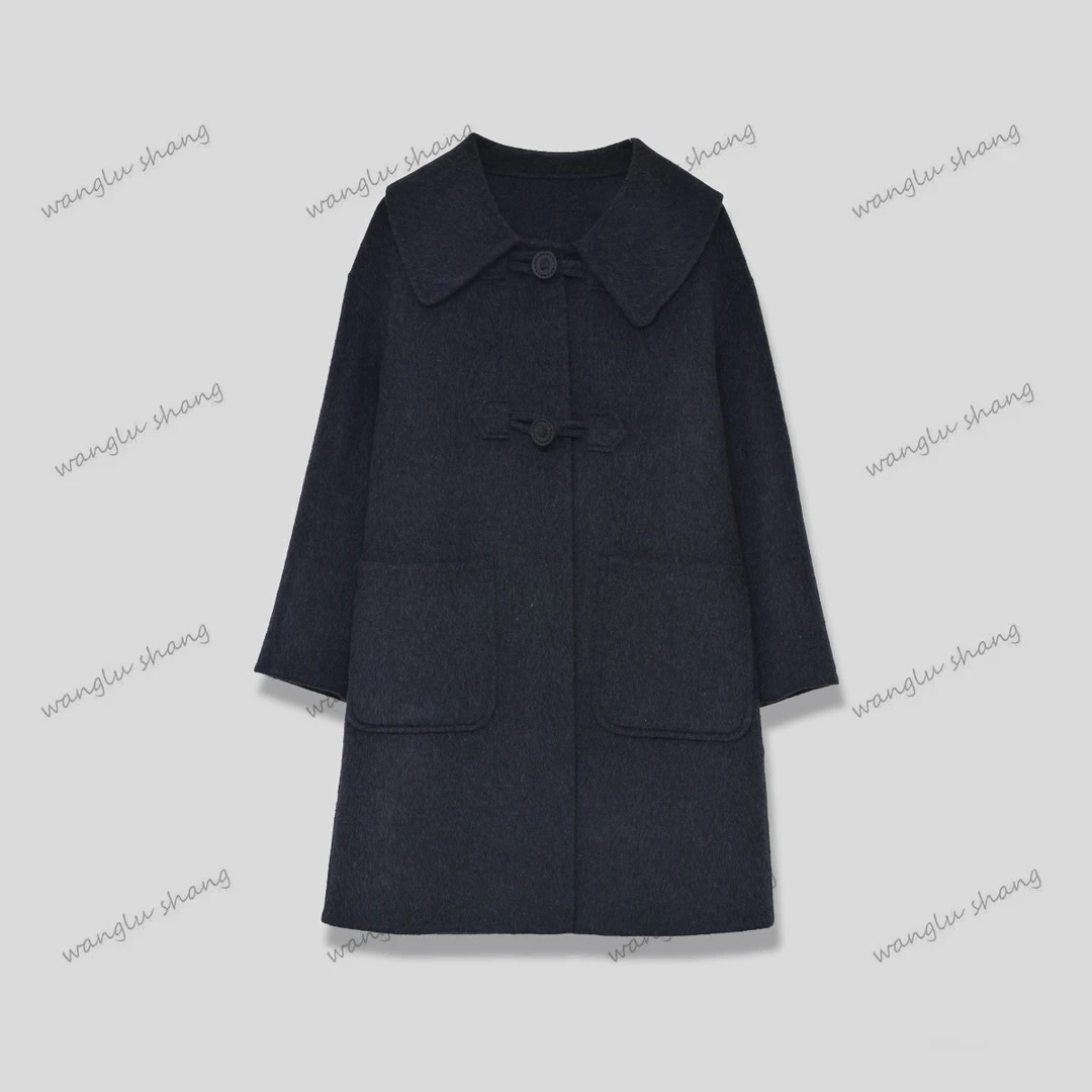 【年末大促】2337冬季羊毛大衣气质显瘦娃娃领减龄大衣