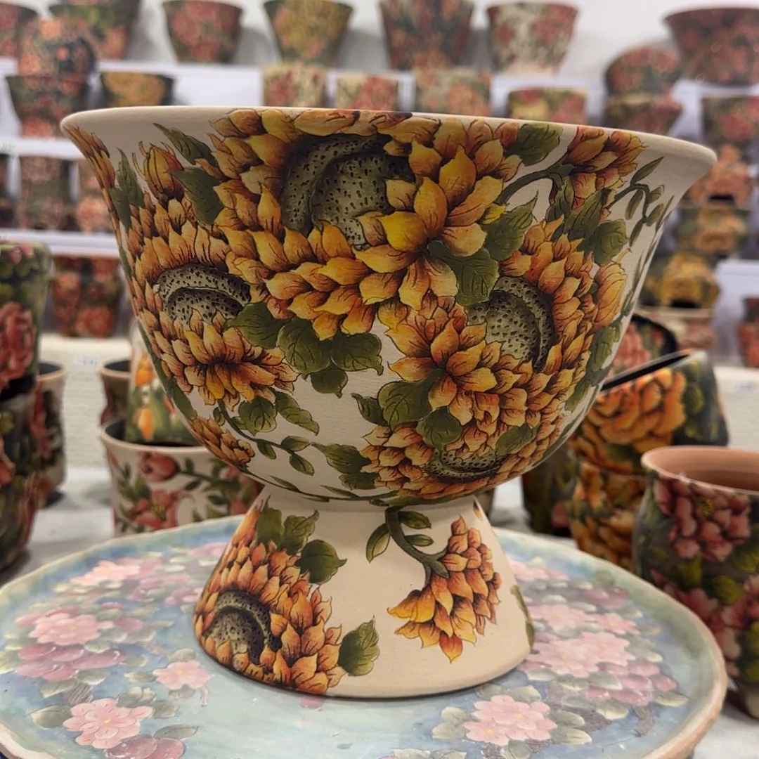 请***乐精品多肉手绘花盆