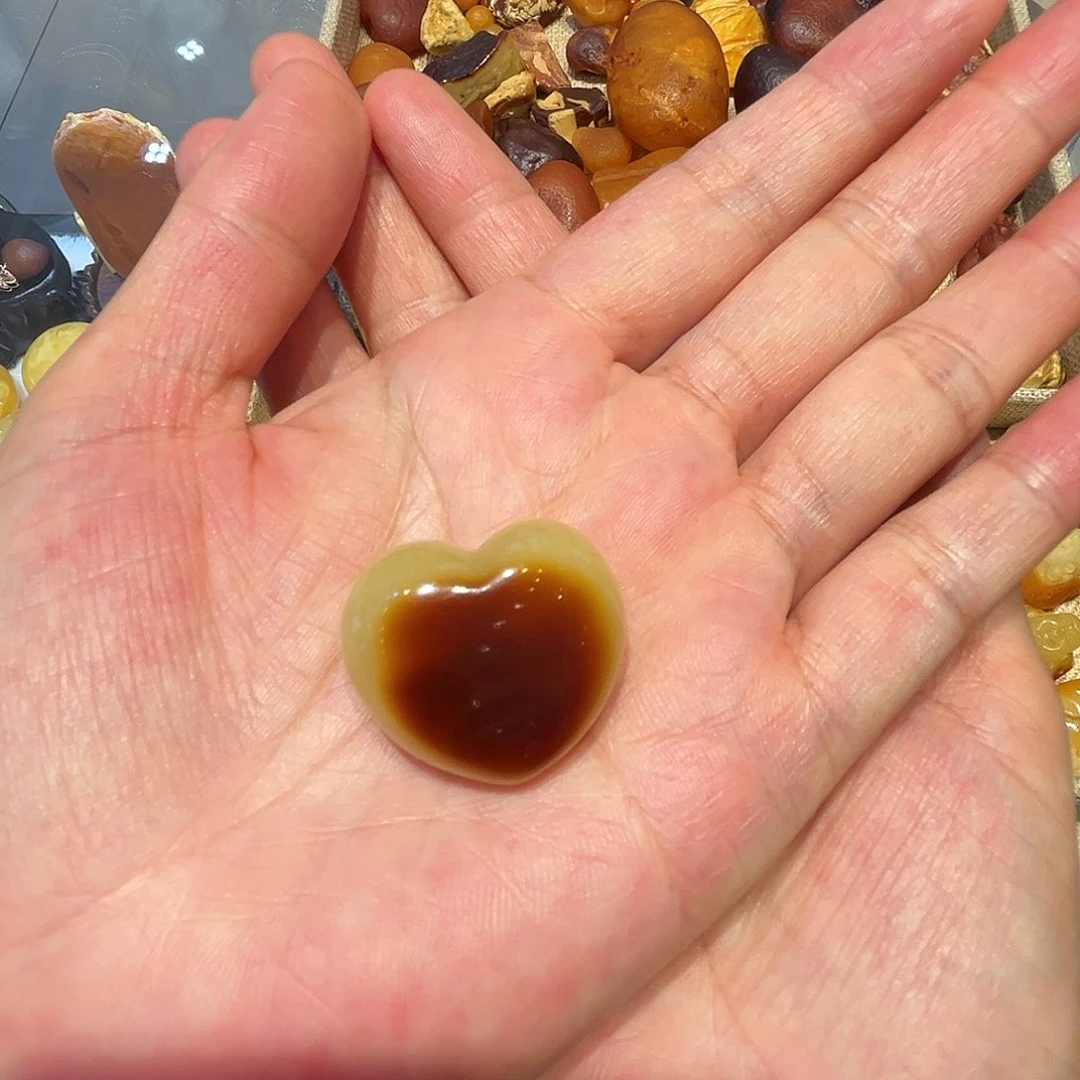 未镶嵌颈饰蜜蜡爱心
