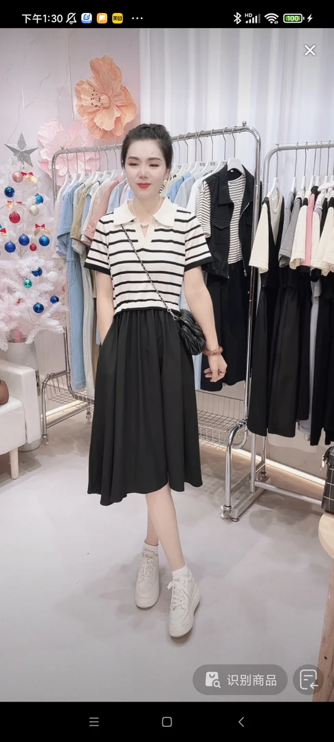 【编码742】春夏季休闲法式显瘦气质小香风设计连衣裙