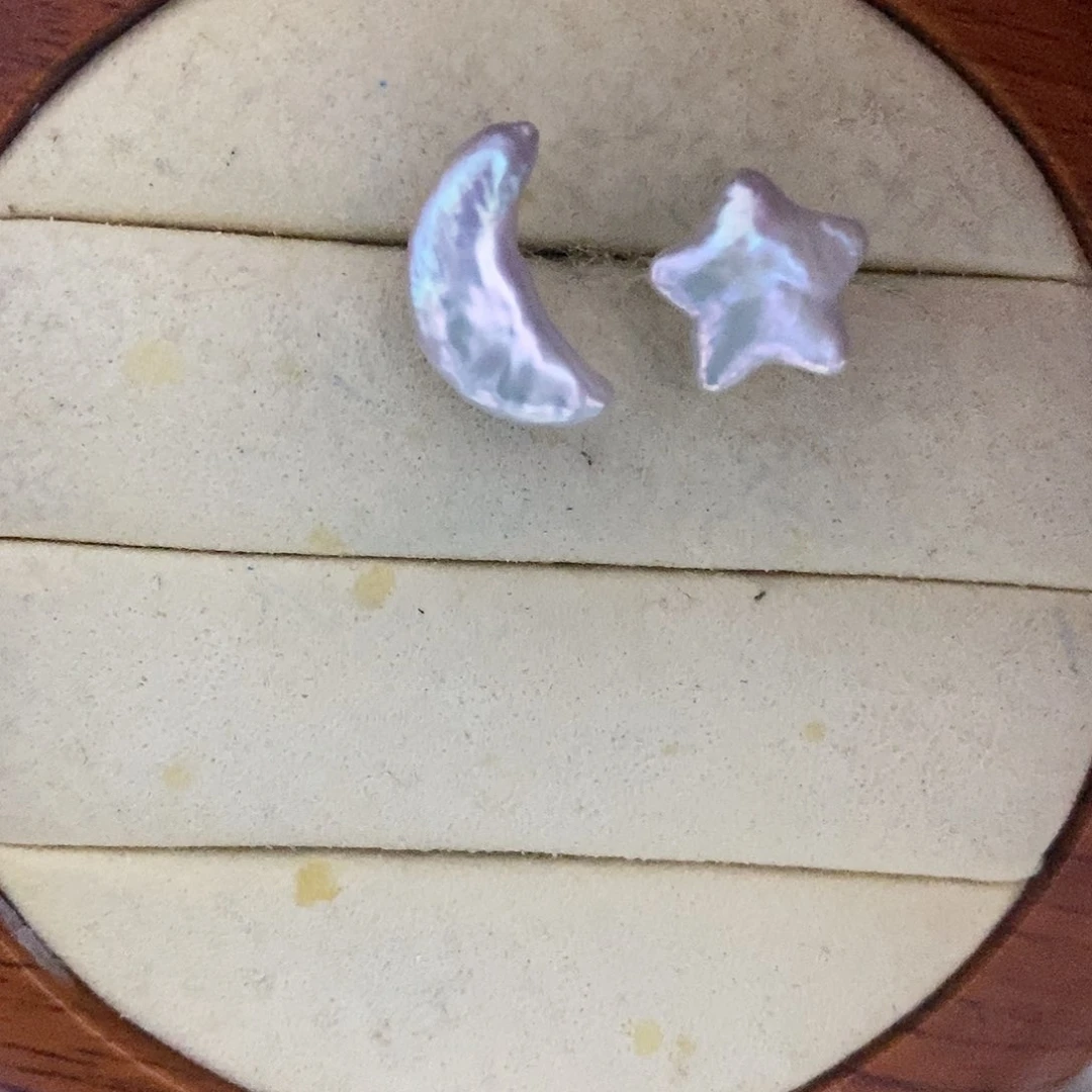 银S925镶嵌耳饰淡水珍珠