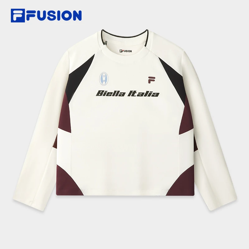 FILA斐乐秋季美式复古圆领卫衣女款【琥珀流光】宽松显瘦运动上衣