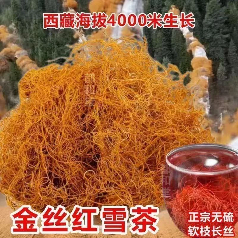 【红雪茶】正宗西藏高海拔天然长丝金丝红雪茶可泡水泡茶