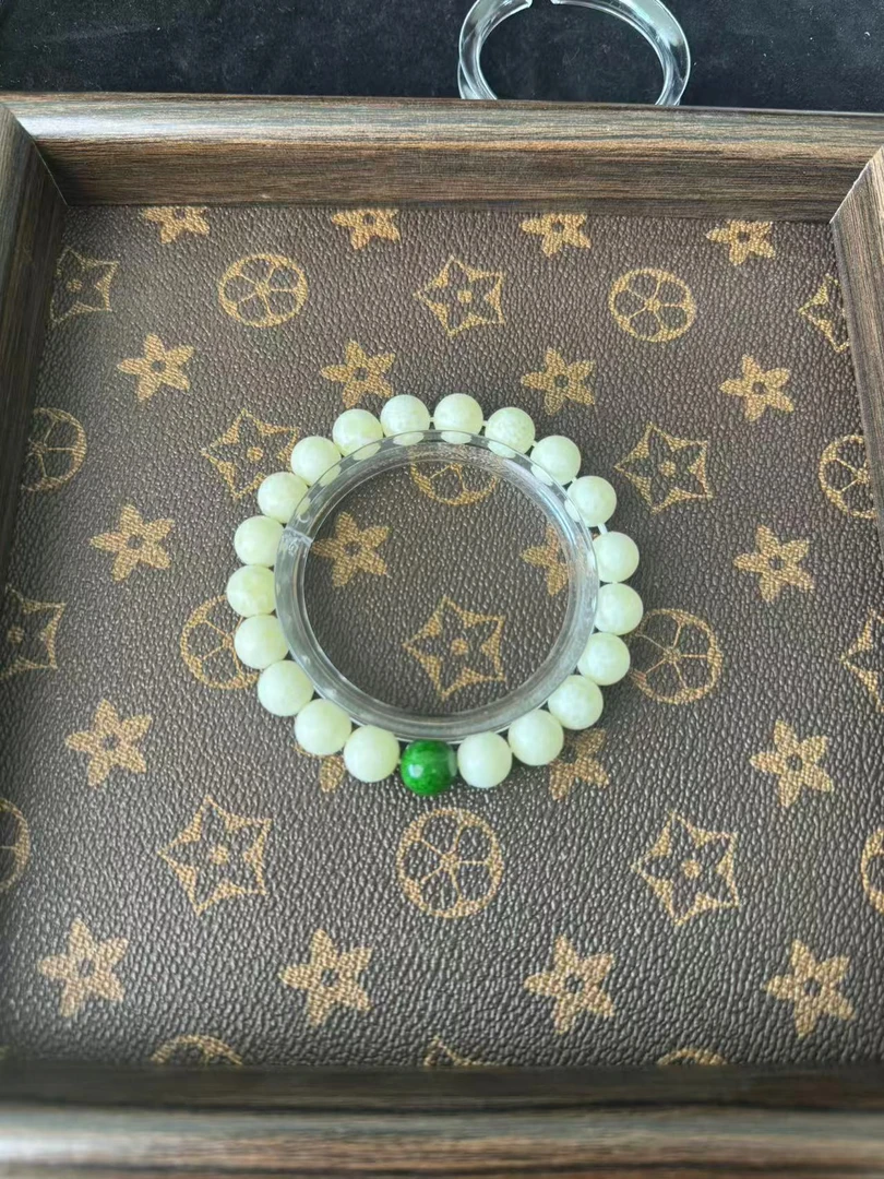 【专属链接】白秋，绿单株圆珠手串