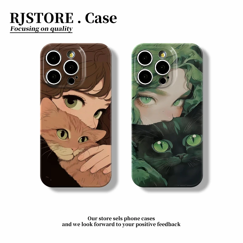 奥菲顿猫咪少女适用iphone16/15pro菲林硬手机壳华为vivo小米oppo