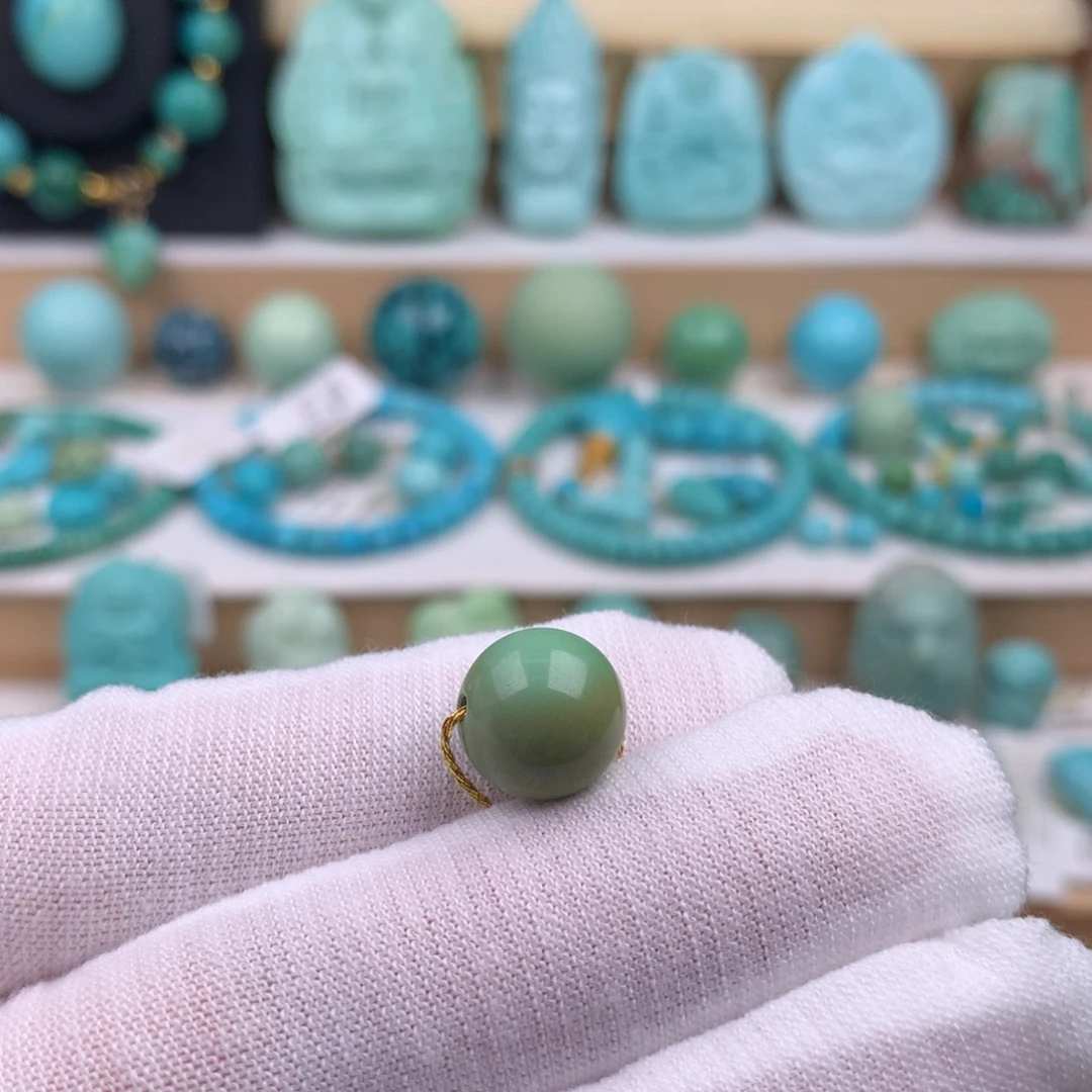 未镶嵌绿松石珠宝奇石卡10.9