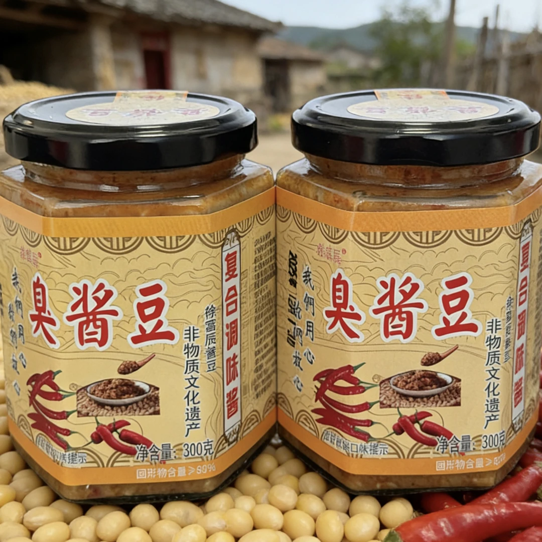 安徽古法制作臭酱豆300g2瓶