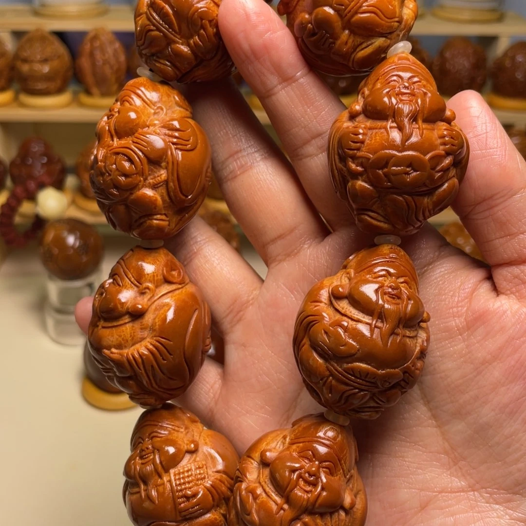 橄榄核手串/手链八大财神手持