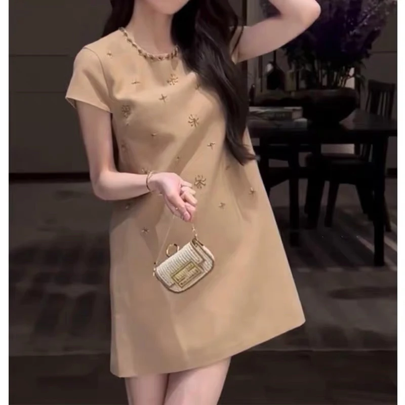 【心依阁铭品】187天丝麻料连衣裙气质名暖款