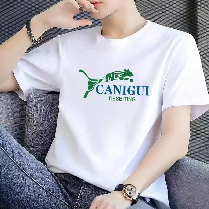 【100%纯棉】2025潮流纯棉圆领短袖百搭男女同款情侣款多种图案66