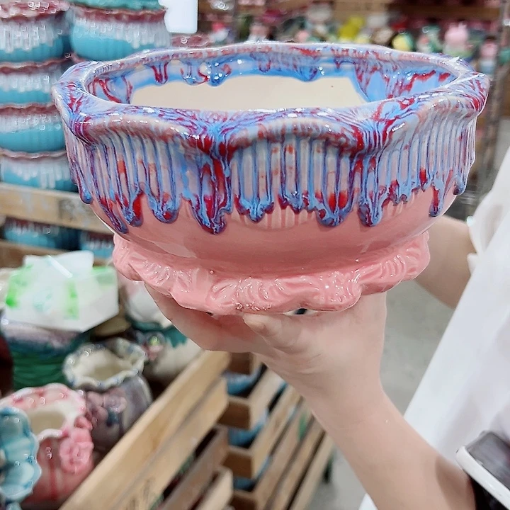 有孔，满10元发货多肉陶瓷花盆