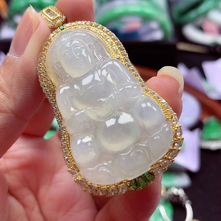 颈饰银S925镶嵌翡翠翡翠