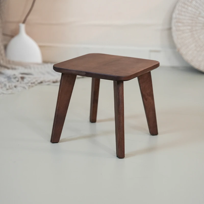 北美黑胡桃实木钻石小方凳茶凳换鞋凳钓鱼凳摘菜凳儿童凳小板凳