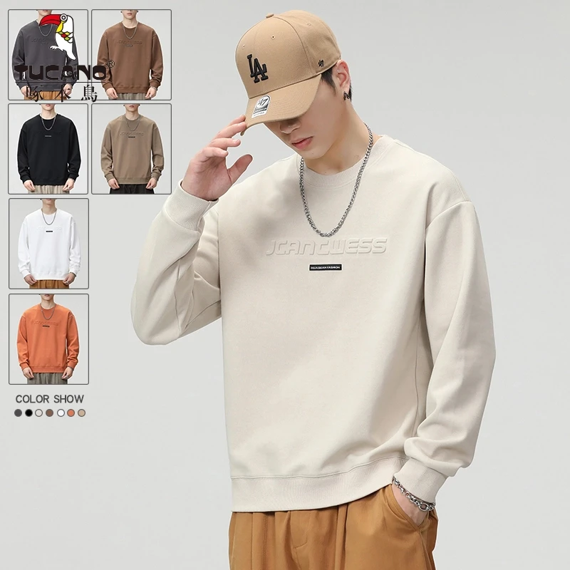 TUCANO/啄木鳥2024男士时尚长袖春新款休闲圆领运动上衣舒适卫衣