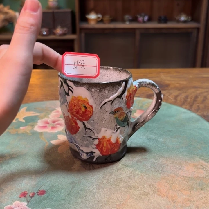 柴烧纯手工手绘陶瓷