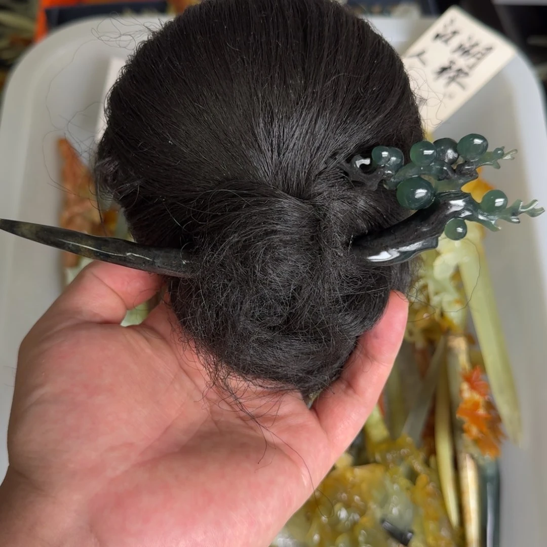 岫玉发饰未镶嵌雪**至