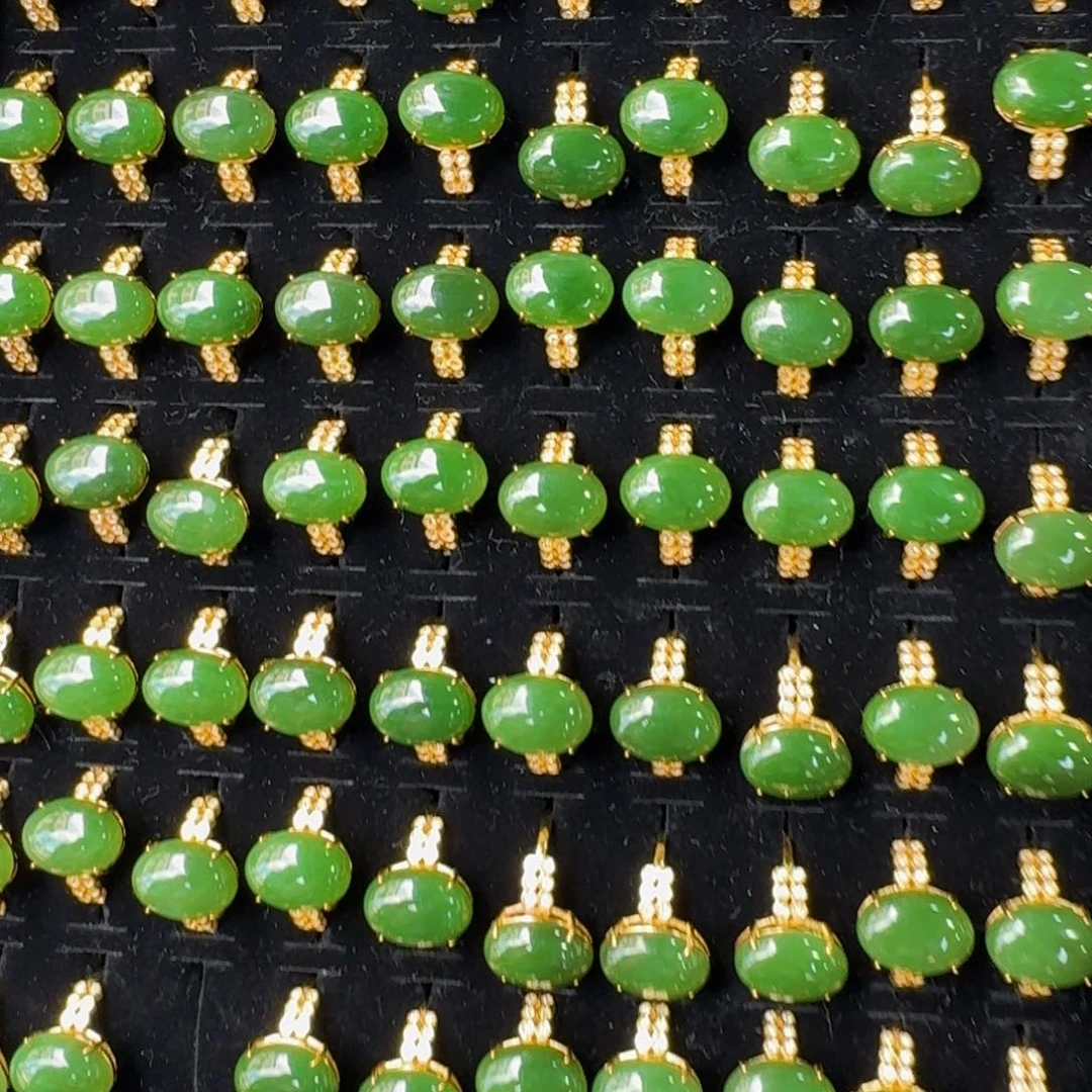 和田玉戒指银S925镶嵌多样性发货 拍一发一