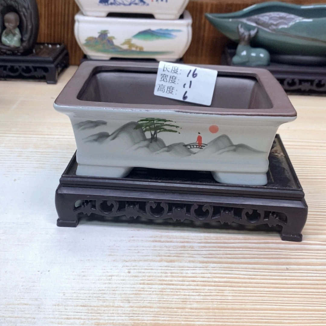 紫砂花盆陶瓷艺术花盆陶瓷