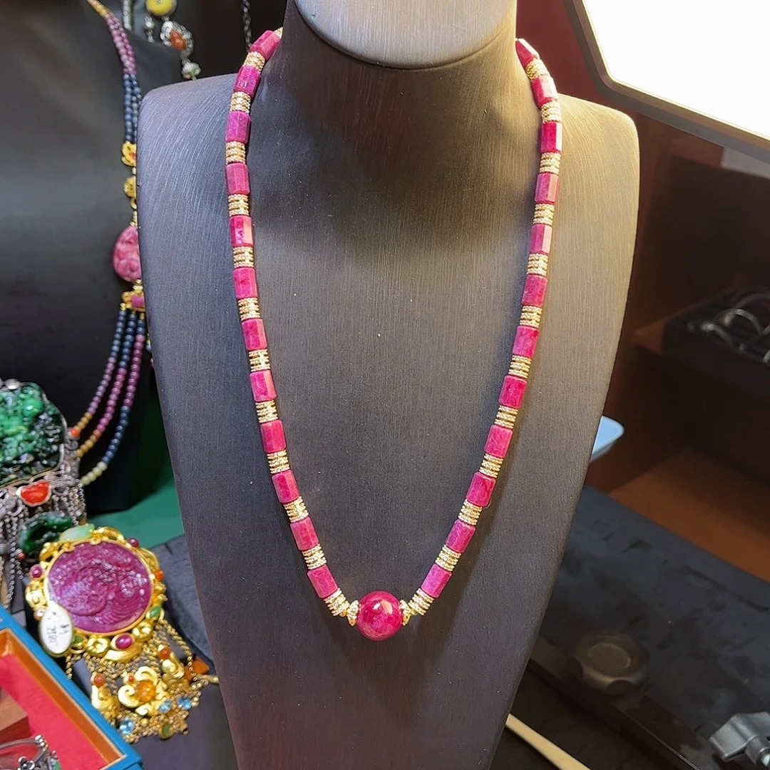 红宝石未镶嵌项链