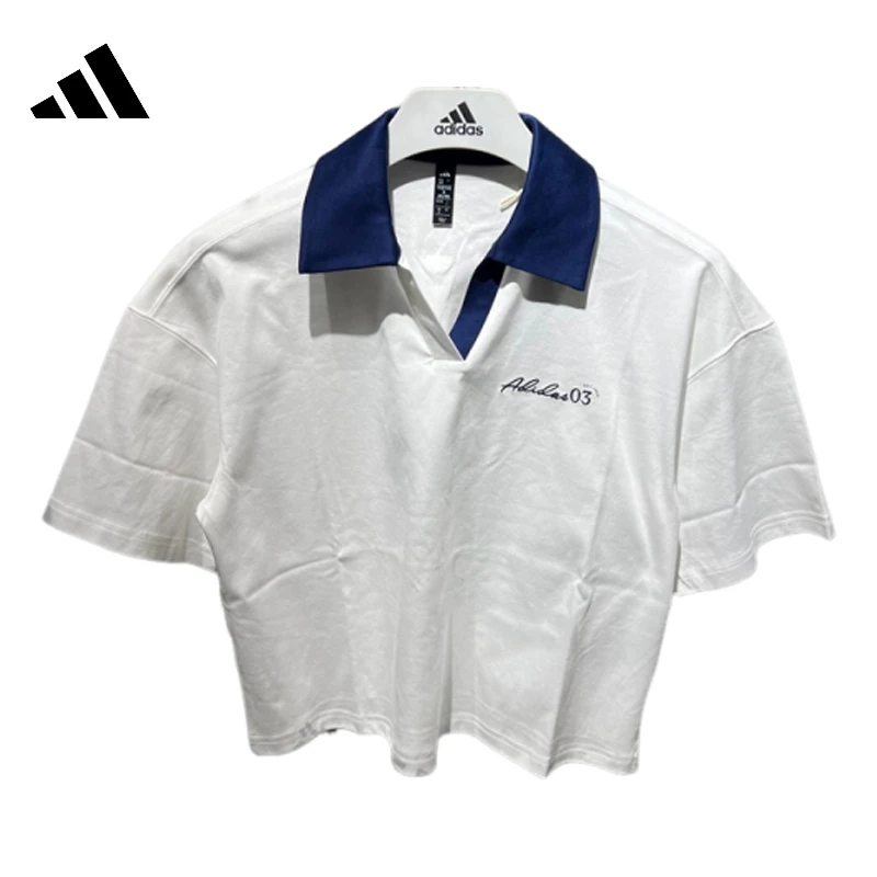 adidas阿迪达斯女子VER SS POLO针织有领短T恤JM8789
