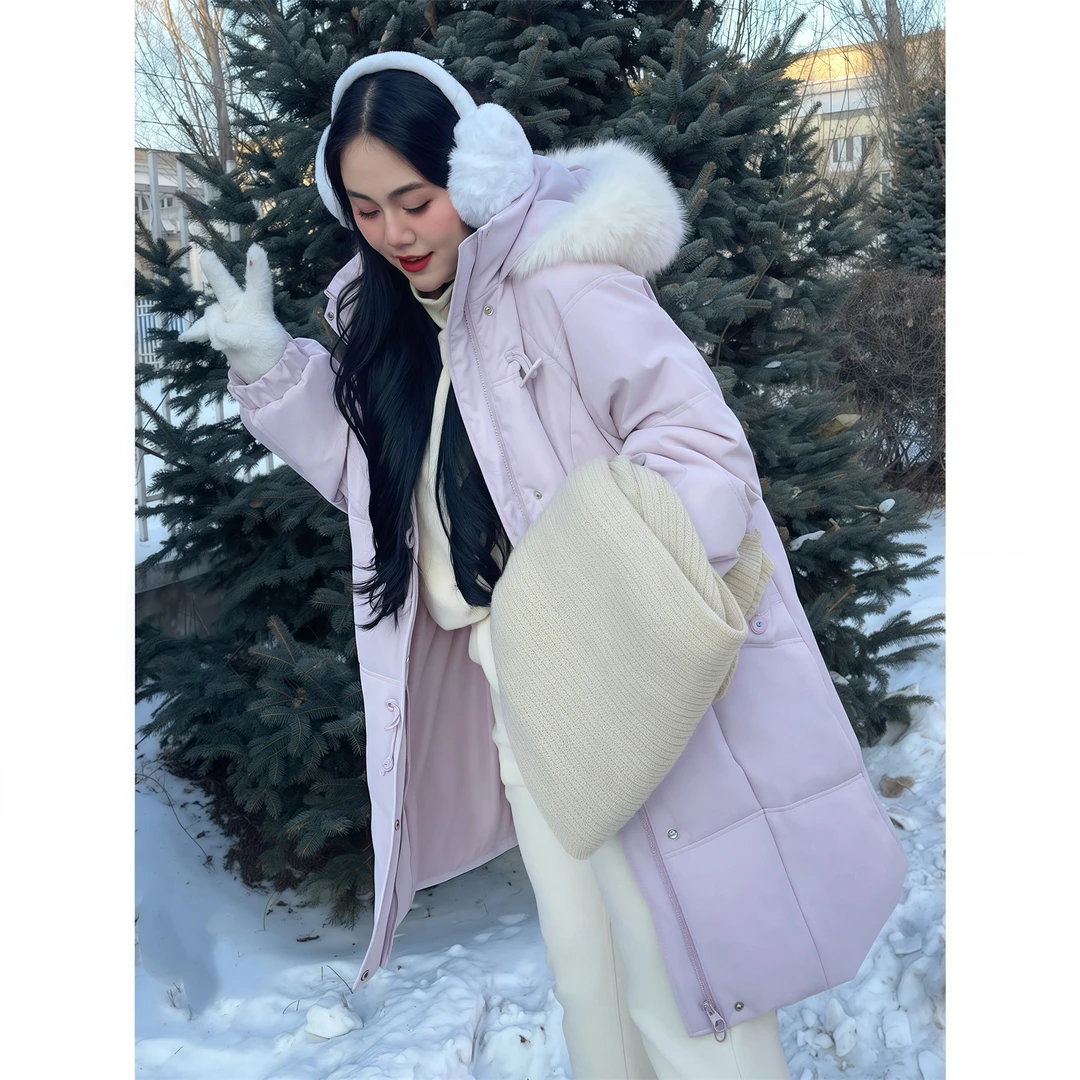 雾花白塔 / 减龄款甜系保暖棉服11742花契200斤胖mm冬季休闲时尚