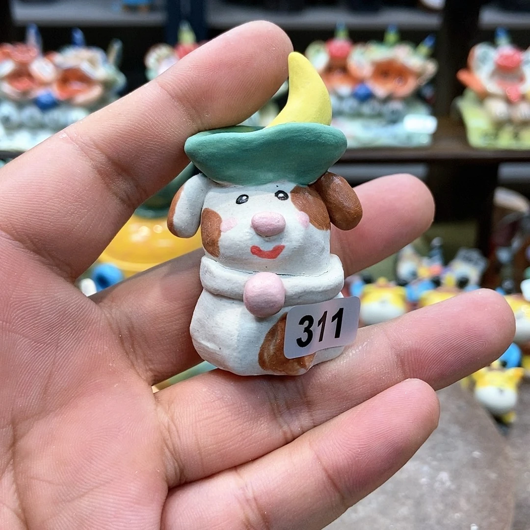 摆件直播间手工抽象陶瓷摆件311