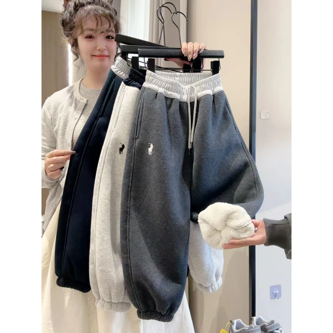 【一体加绒】男童裤子加绒加厚冬季儿童运动裤2025新款中大童卫裤帅