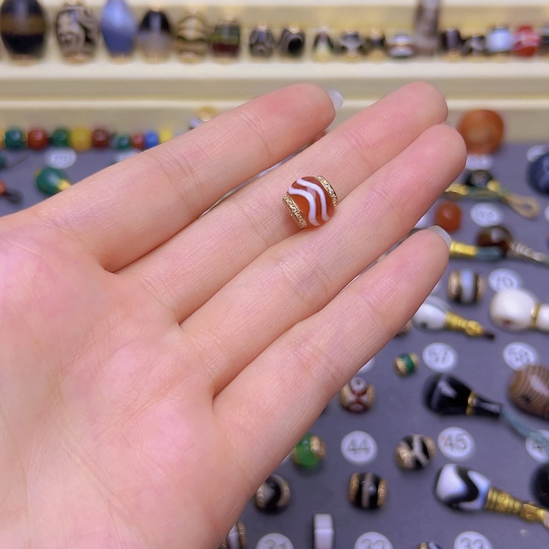 玛瑙/玉髓单珠卡10未镶嵌