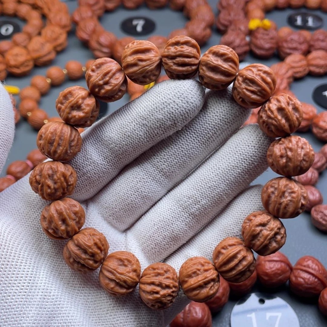 文玩核桃手串野生核桃京八棱秋子手串