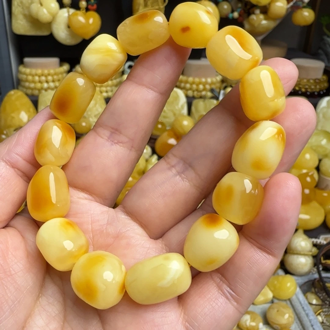 手串琥珀未镶嵌波罗的海天然蜜蜡随形手串