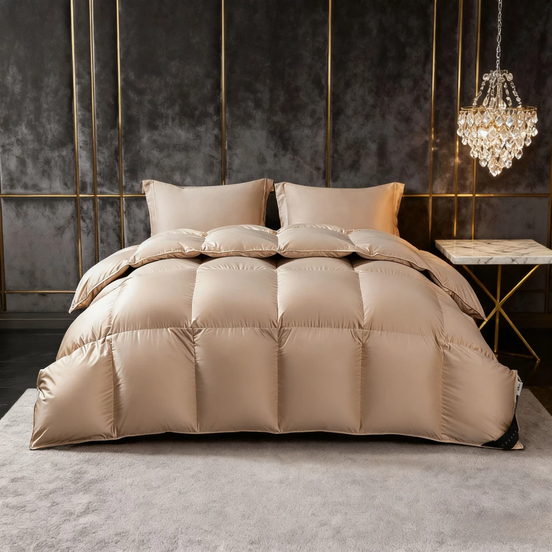 【私人定制婚庆送礼】95大朵白鹅绒被加厚冬被高档柔软羽绒被