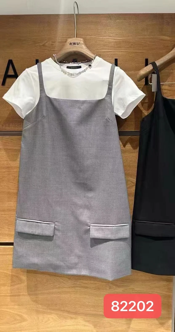 艾米莉#82202夏季福利高品质西装吊带连衣裙（不配上衣）