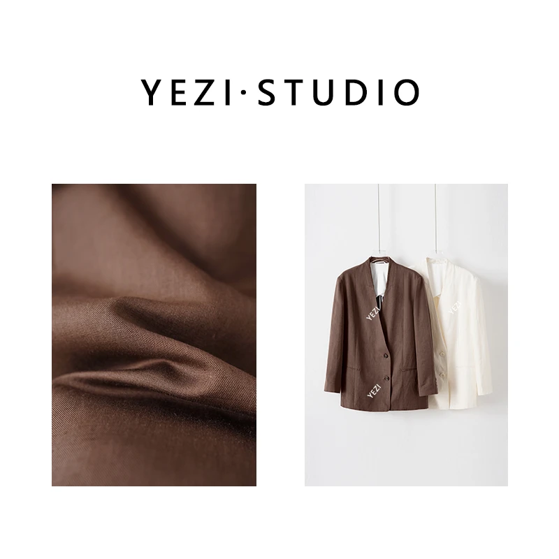 【高智穿搭】重磅高端亚麻桑蚕丝手工拱针定制款西装25202001-周年