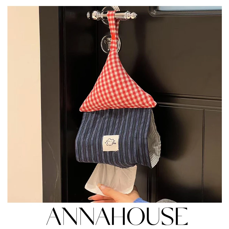 ANNAHOUSE可爱创意小房子抽纸盒卫生间纸巾盒壁挂式纸巾挂袋