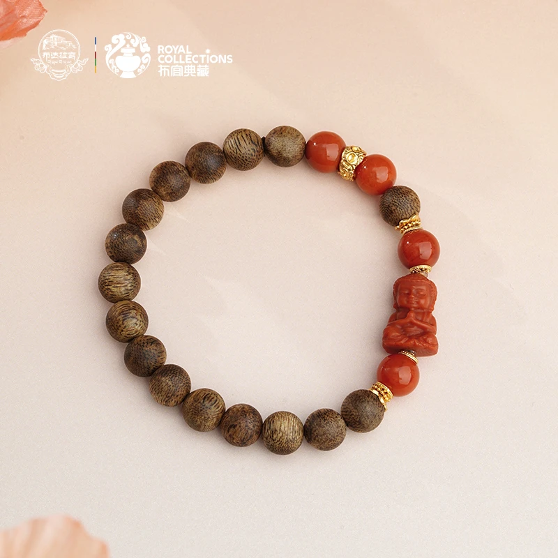 布达拉宫沉香南红手串气质简约单圈